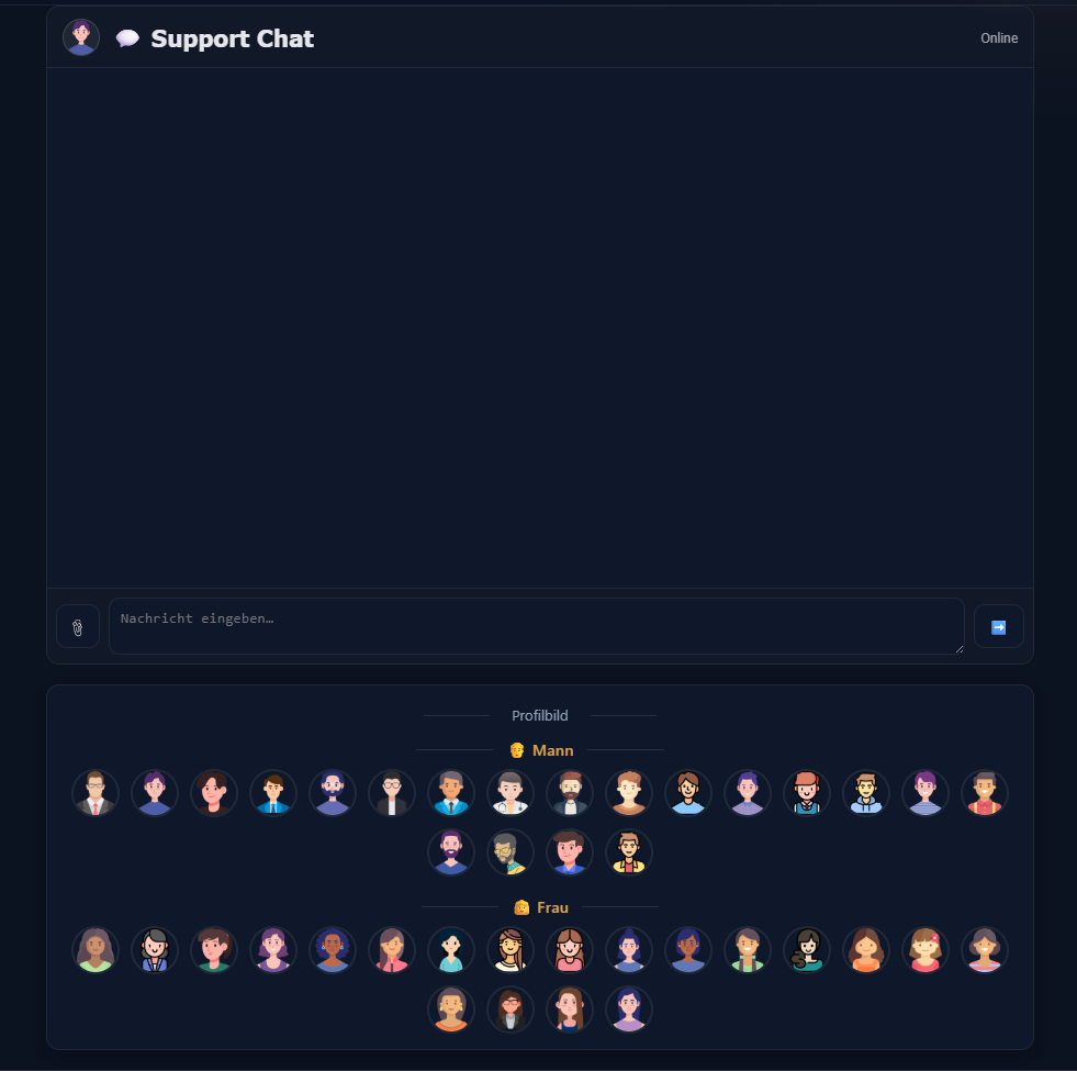 Screenshot: Supportchat